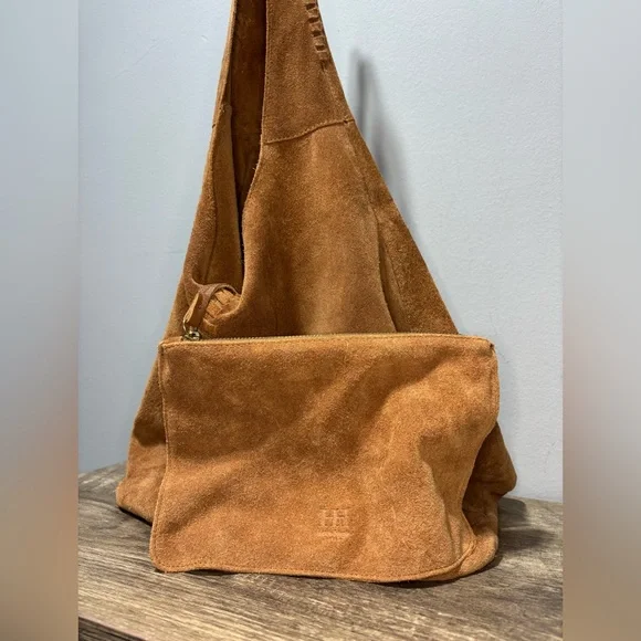 Haute Hippie Suede Shoulder Hobo Festival Bag - Picture 13 of 13